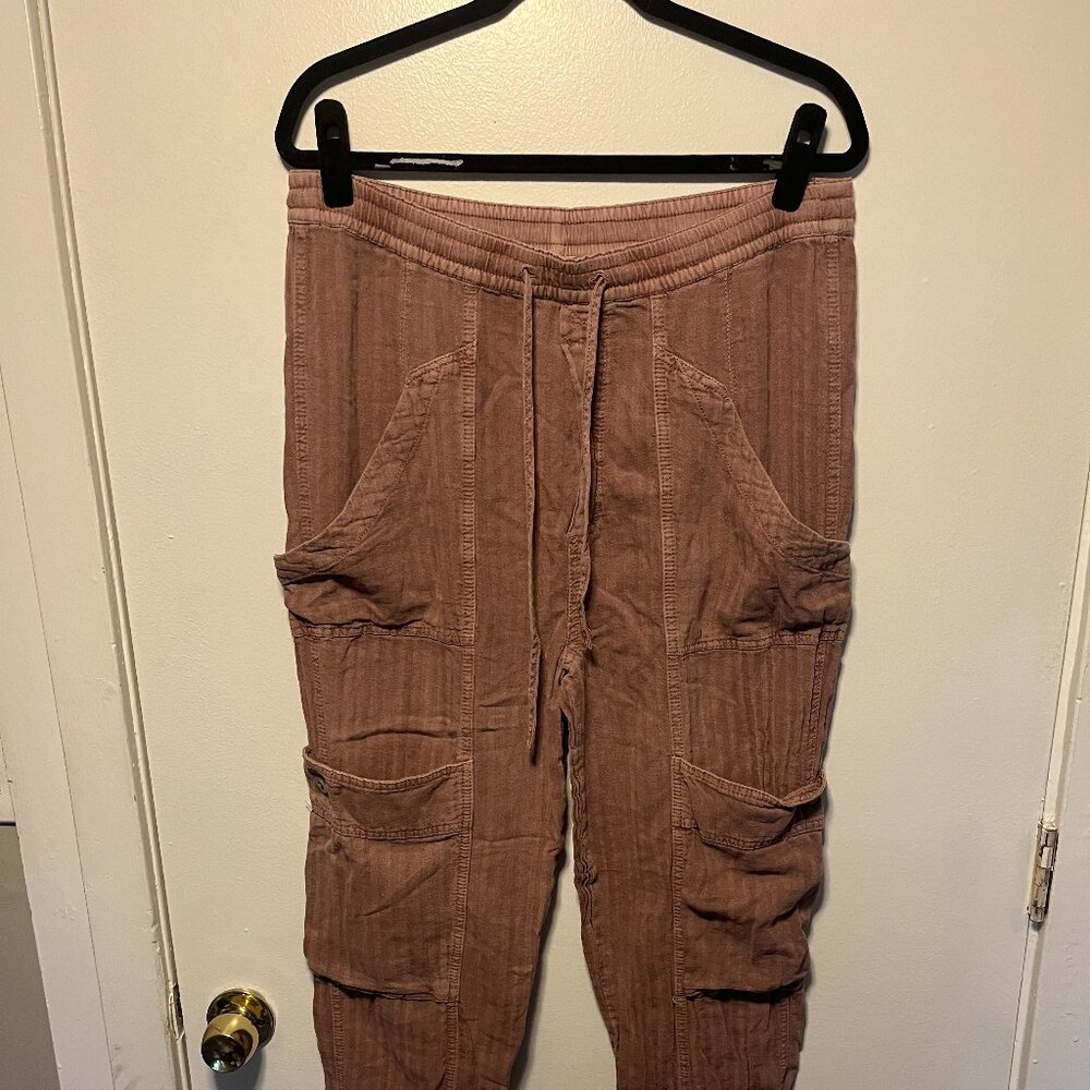 Free People Feeling Good Cargo Pants Pink Drawstring Joggers – Women’s M